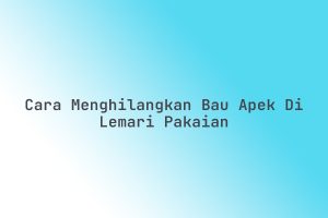 Mengusir Aroma Tak Sedap Panduan Lengkap Cara Menghilangkan Bau Apek Pada Pakaian Di Lemari Secara Alami